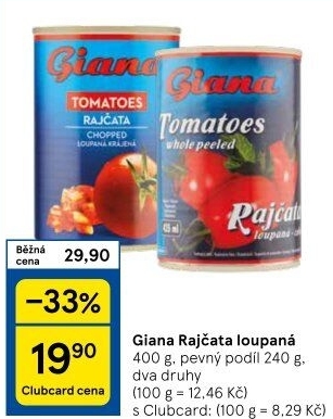 Rajčata loupaná Giana