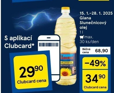Slunečnicový olej Giana