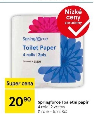 Toaletní papír 2vrstvý Springforce