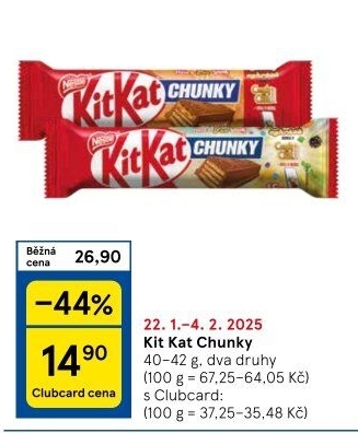 Tyčinka Chunky Kit Kat Nestlé