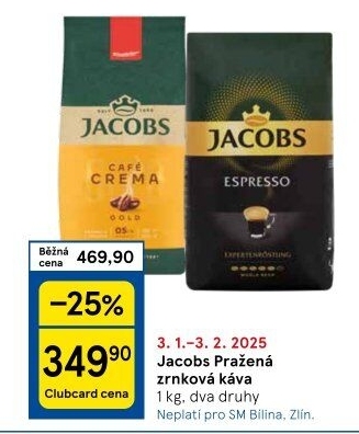Zrnkové kávy Jacobs