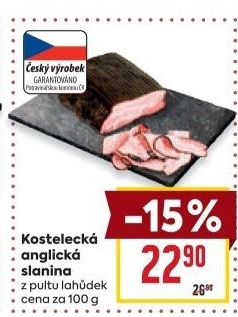Anglická slanina kostelecká