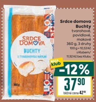 Buchty s náplní Srdce Domova