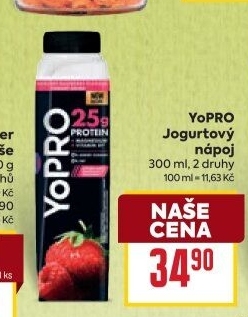 Jogurtový proteinový nápoj Yopro