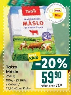 Máslo Tatra