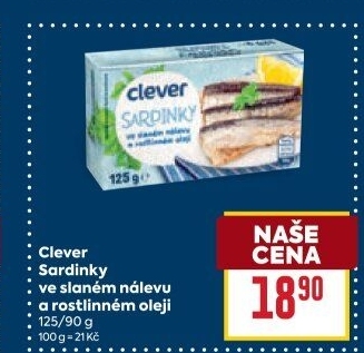 Sardinky v oleji Clever
