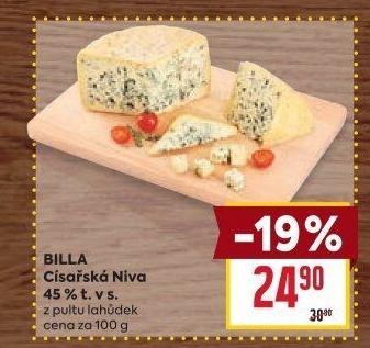 Sýr Niva císařská 45% Billa