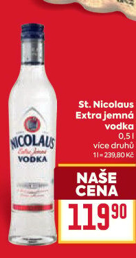 Vodka extra jemná St. Nicolaus
