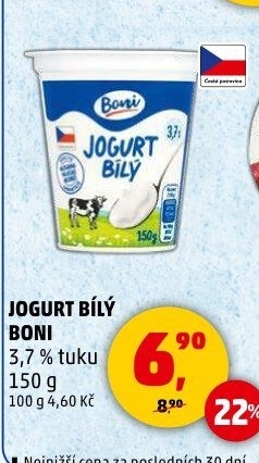 Bílý jogurt Boni