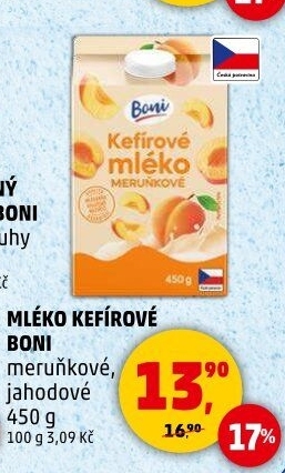 Kefírové mléko ochucené Boni