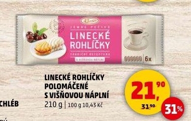 Rohlíčky linecké Klasa Pekárny a cukrárny Klatovy