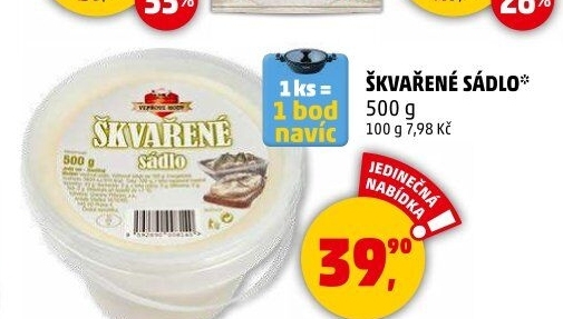 Škvařené sádlo Vepřové hody Maso Příbram