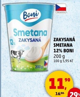 Smetana zakysaná Boni 12%
