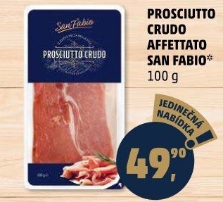 Šunka Prosciutto Crudo Affettato San Fabio