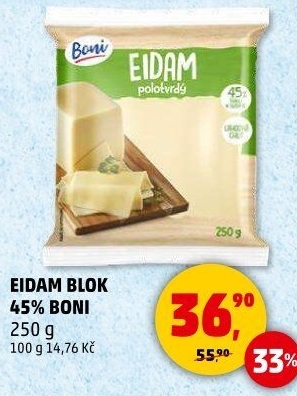 Sýr Eidam 45% Boni