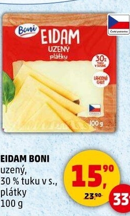 Sýr Eidam uzený 30% Boni