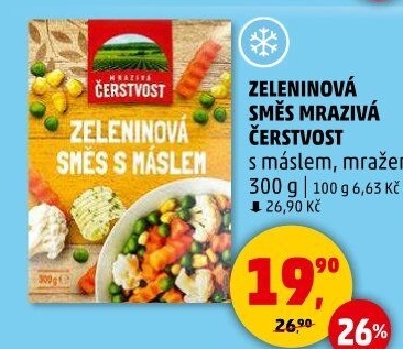 Zeleninová směs s máslem mražená Mrazivá Čerstvost