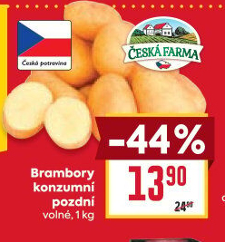 Brambory konzumní pozdní Česká farma