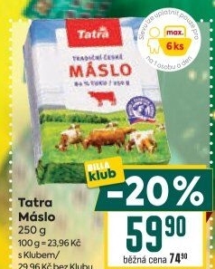 Máslo Tatra