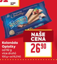 Oplatky Kolonáda Opavia