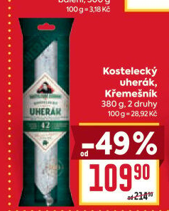 Salám Uherák kostelecký Kostelecké uzeniny