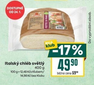 Italský chléb Gardapan