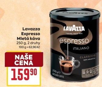 Mletá káva Espresso Lavazza