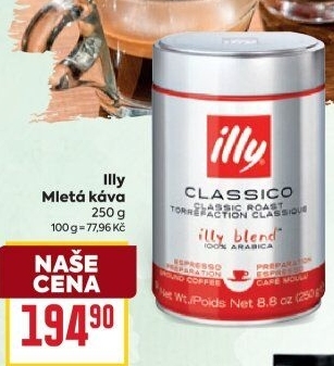 Mleté kávy Illy