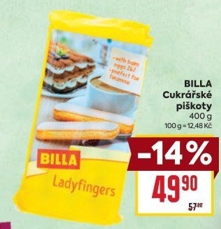 Piškoty cukrářské Ladyfingers Billa