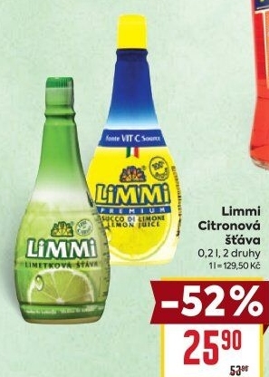 Šťáva citronová Limmi