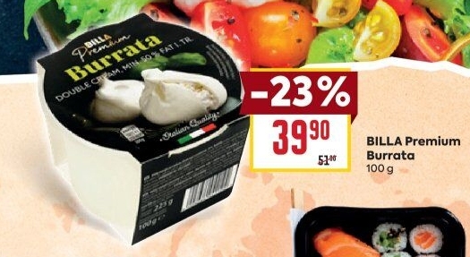Sýr Burratta Billa Premium