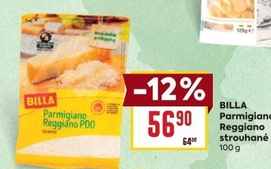 Sýr Parmigiano Reggiano strouhaný Billa