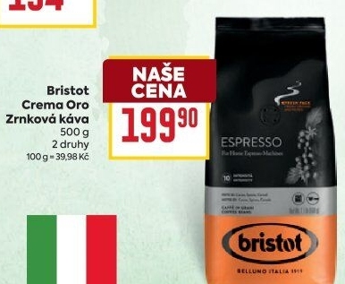 Zrnková káva Crema Oro Bristot