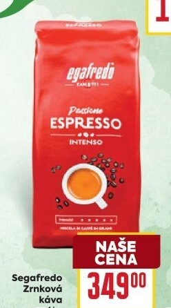 Zrnkové kávy Segafredo