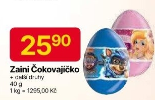 Čokoládové vajíčko s překvapením Zaini