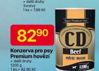 Konzerva pro psy premium CD Delikan