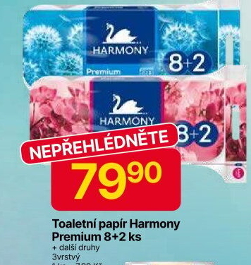 Toaletní papír 3vrstvý Premium Harmony