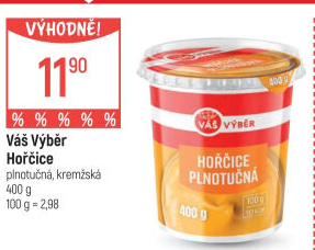 Hořčice plnotučná Váš Výběr