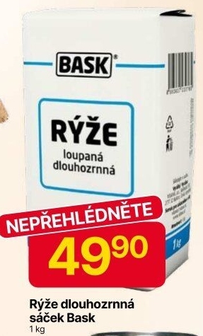 Rýže dlouhozrnná Bask