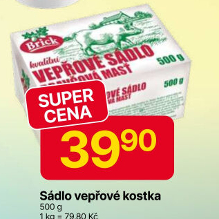 Sádlo vepřové Brick