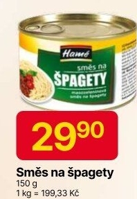 Směs na špagety Hamé - konzerva