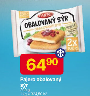Sýr obalovaný mražený Pajero