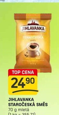 Mletá káva Staročeská směs Jihlavanka
