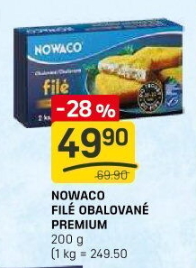 Rybí filé obalované mražené Premium Nowaco