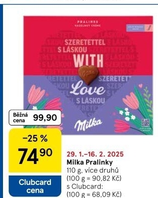 Bonboniéra Pralinky Milka