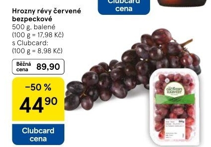 Hrozny červené bezsemenné The Grower' - Tesco akcniletaky.com