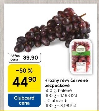 Hrozny červené bezsemenné The Grower'