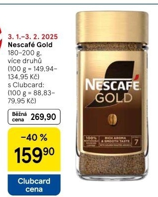 Instantní kávy Nescafé Gold