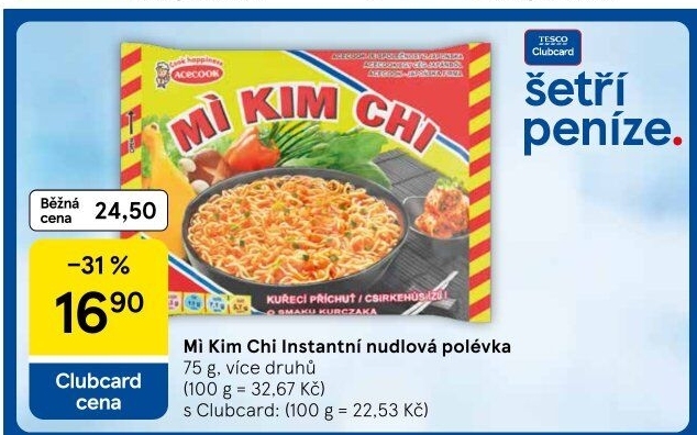 Instantní polévky Mi Kim Chi Vina Acecook