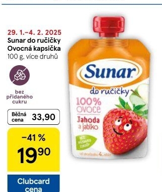 Kapsička do ručičky Ovocný příkrm Sunar